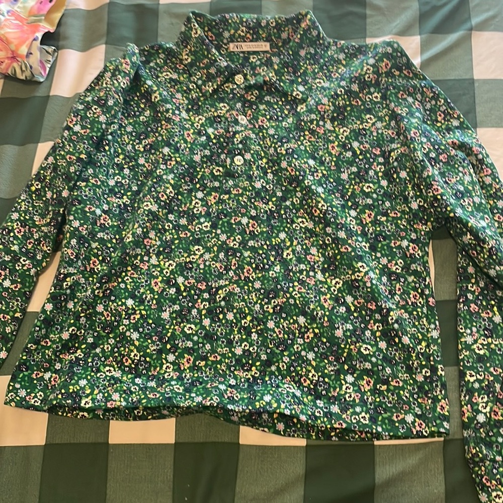 Zara floral crop top